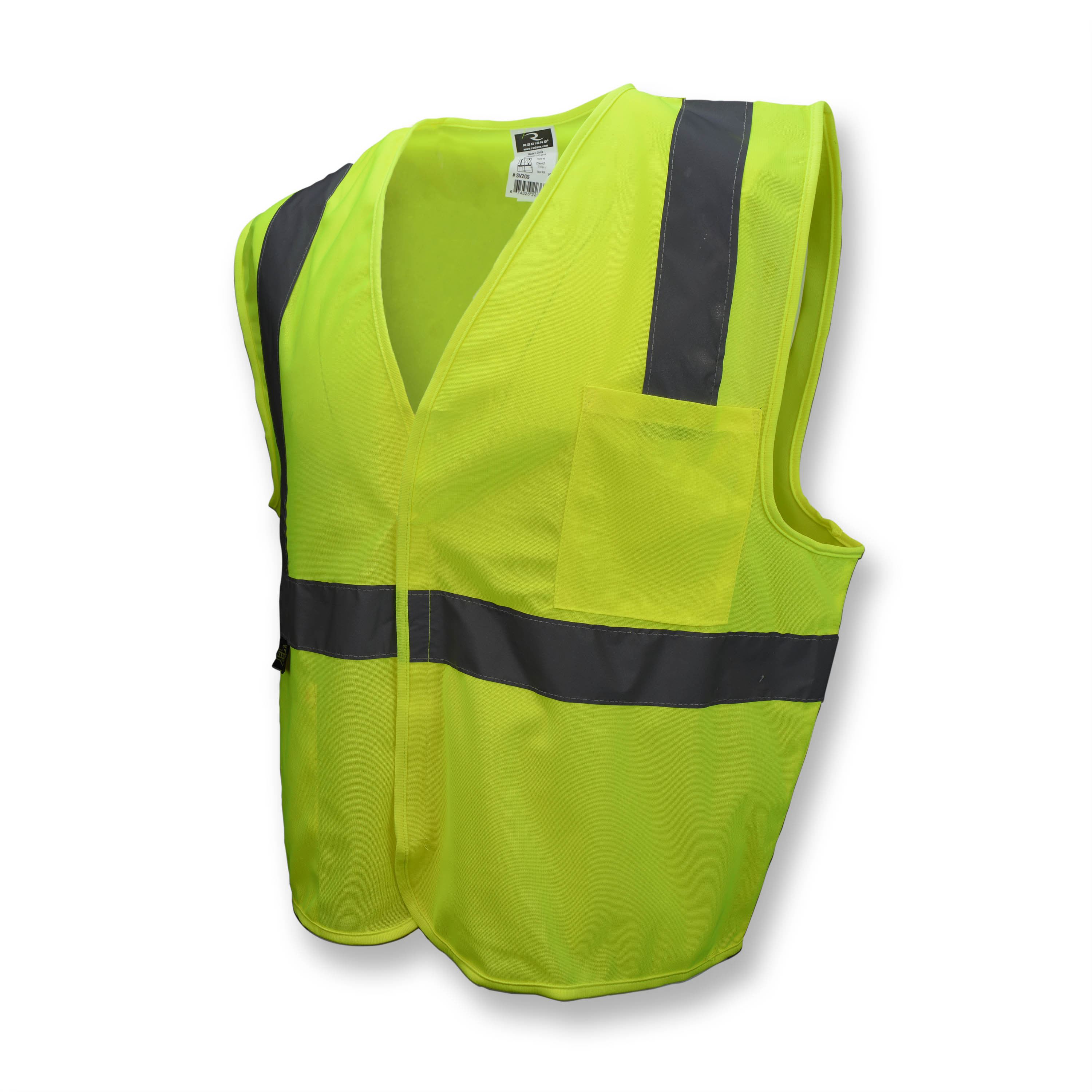 SV2 Economy Type R Class 2 Solid Safety Vest - Green - Size 2X - Safety Vests